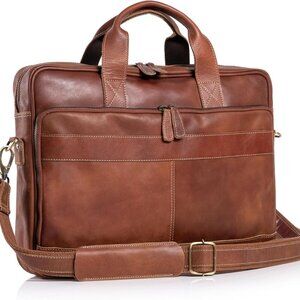 16 Inch Leather briefcases Laptop Messenger Bags for Men and Women Best Office S
